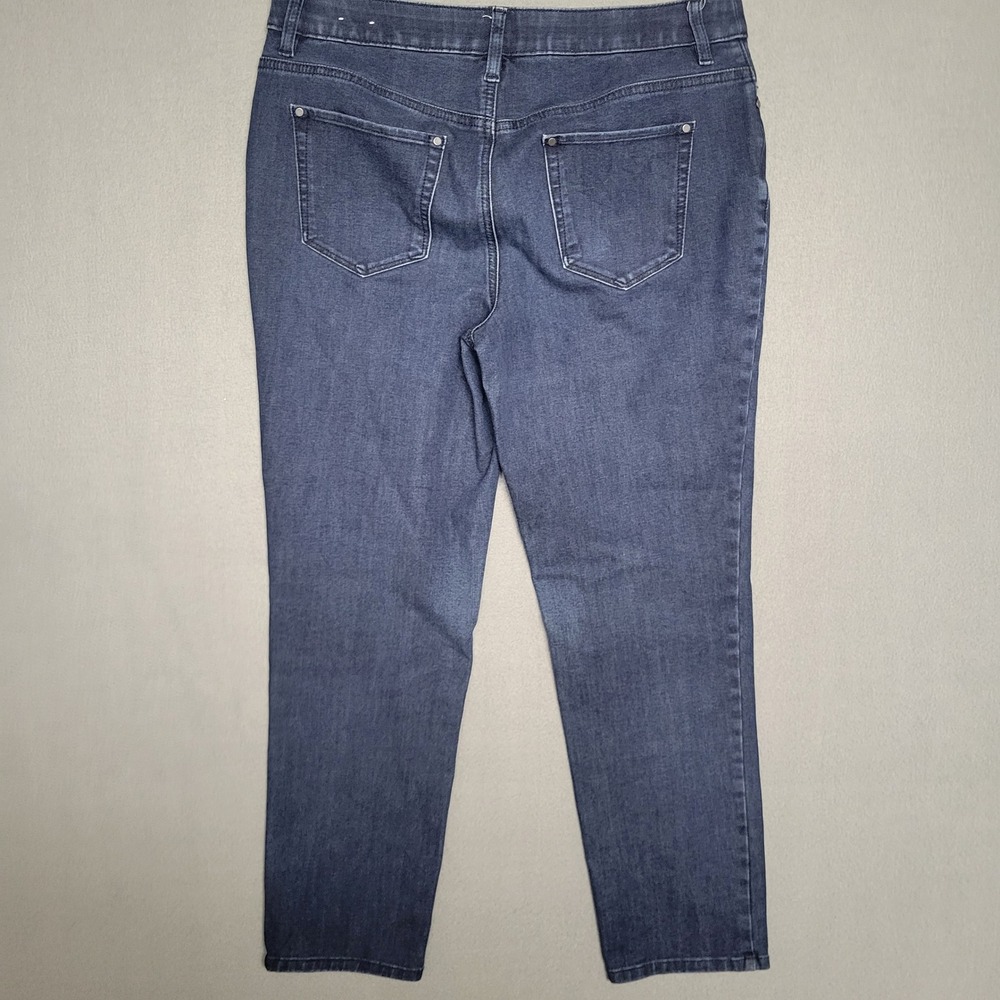 Chicos Fabulously Slimming Womens Straight Leg Blue Denim Jeans Mid Rise Sz 0 - Picture 3 of 7